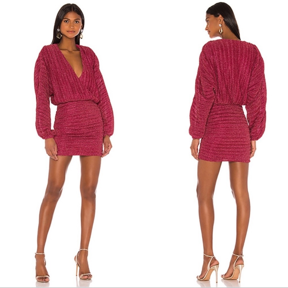 NBD Illusion Mini Dress in Fuchsia ( Revolve )